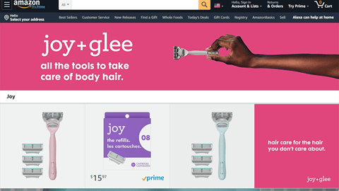 Amazon Joy + Glee Brand Shop